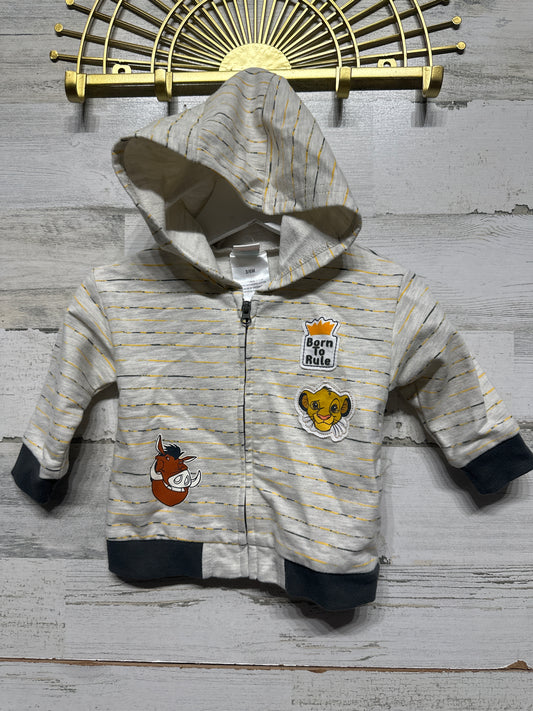 Boys Size 3-6m Disney Baby Lion King Hooded Jacket - Very Good Used Condition