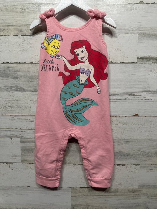 Girls Size 24m Disney Baby Little Mermaid Romper - Good Used Condition