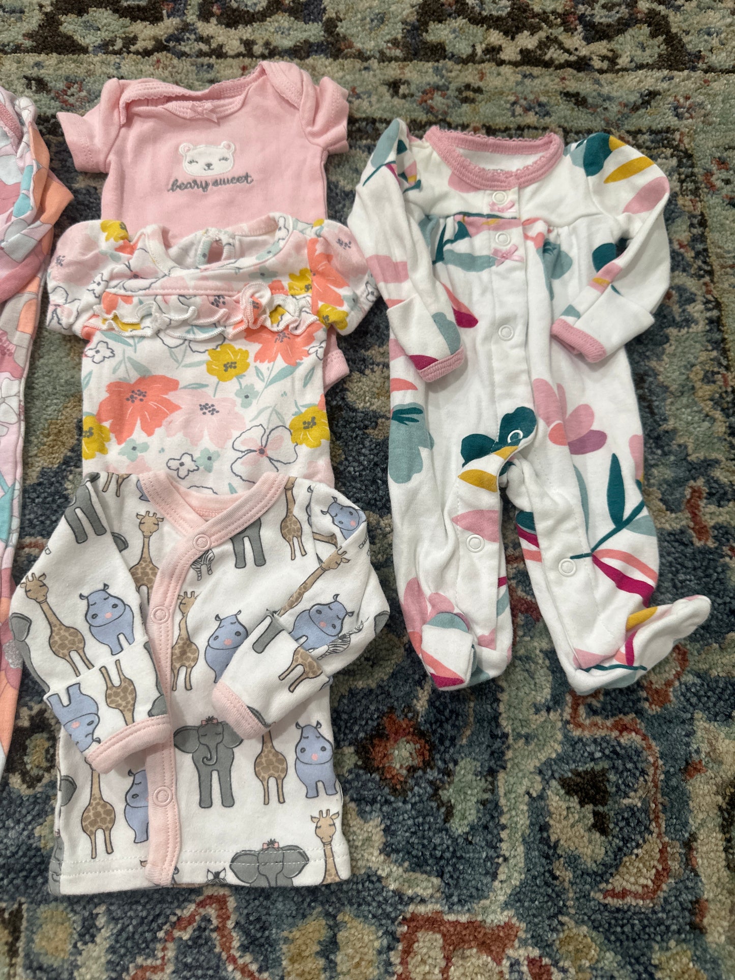 Preemie Girls Bundle 7 Pieces GUC