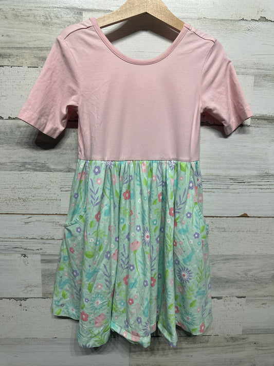 Girls Size 5 RuffleButts Bunny Floral Dress - Very Good Used Condition