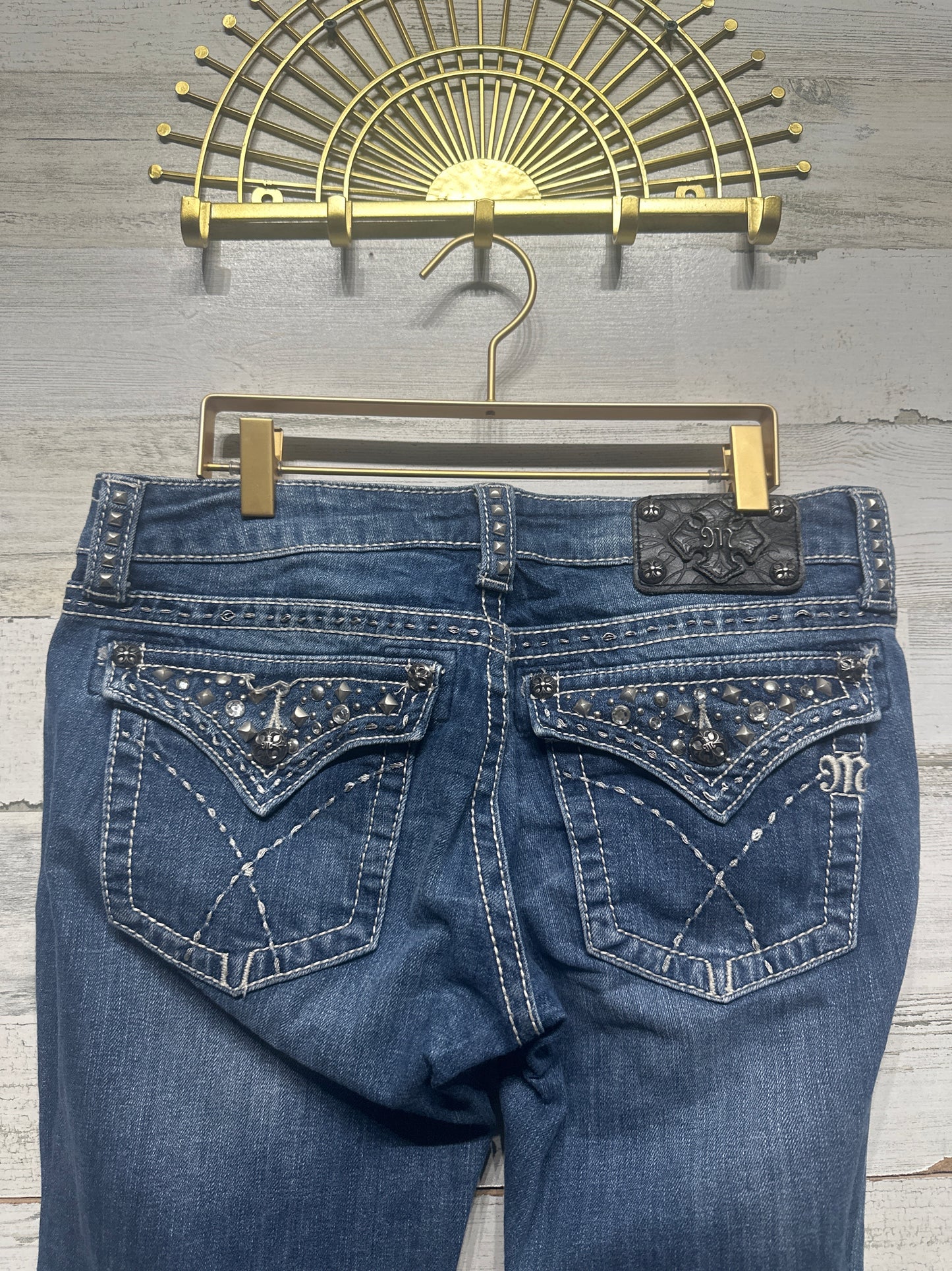Women's Size 30 Miss Me Jeweled Studded Boot Jeans - Good Used Condition*