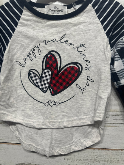 Girls Size 12-18m Marie Nicole Happy Valentines Day Shirt  - Good Used Condition