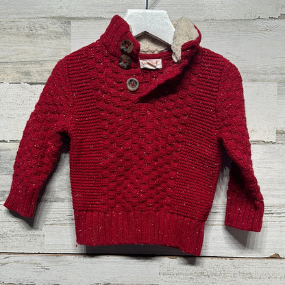 Boys Size 12m Cat and Jack Red Sweater - Good Used Condition