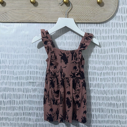 Girls Preowned Size 3-6m Kate Quinn bamboo cowboy dress - Very Good Used Condition