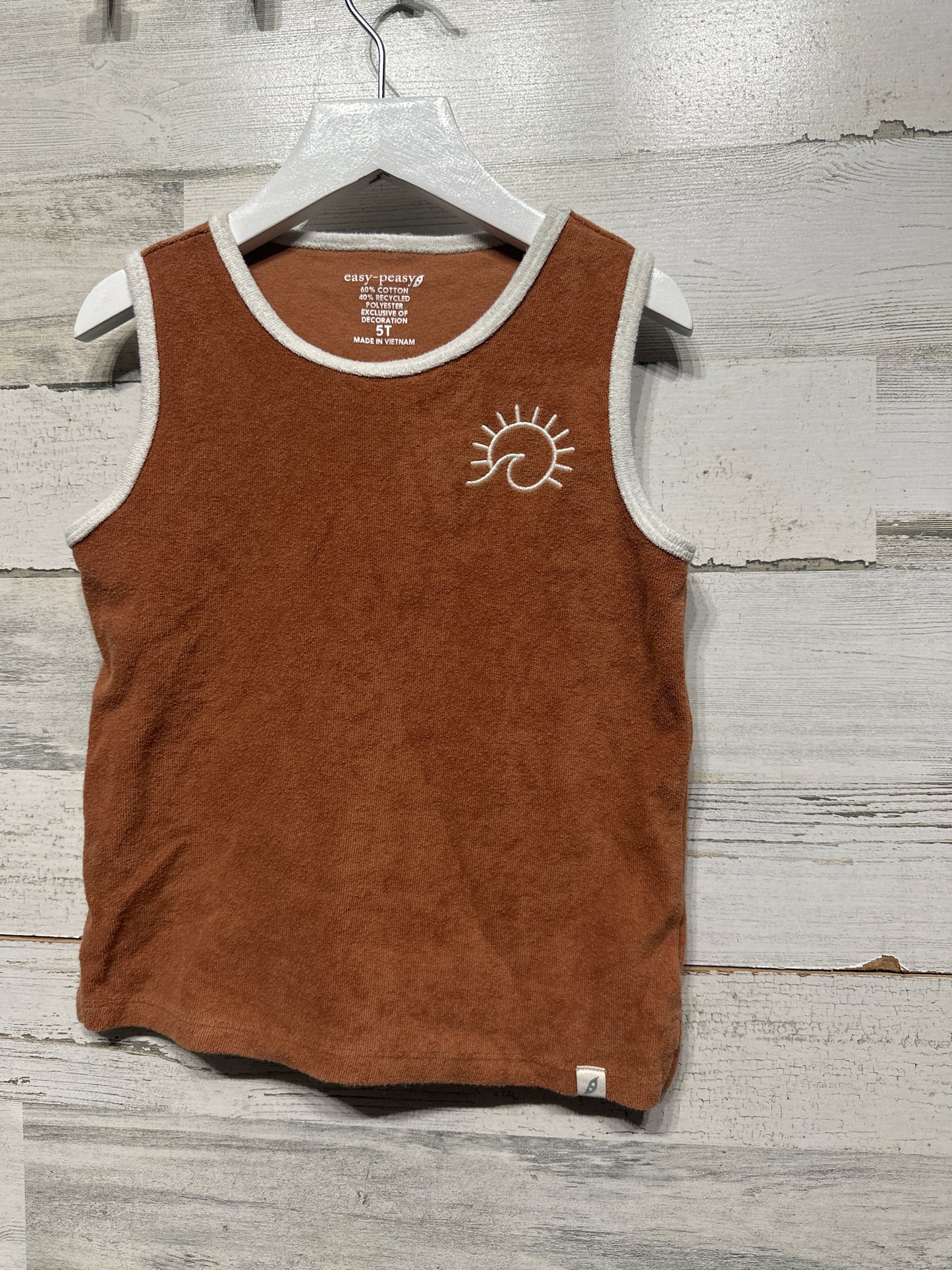 Boys Size 5t Easy Peasy Terry Tank Top - Good Used Condition