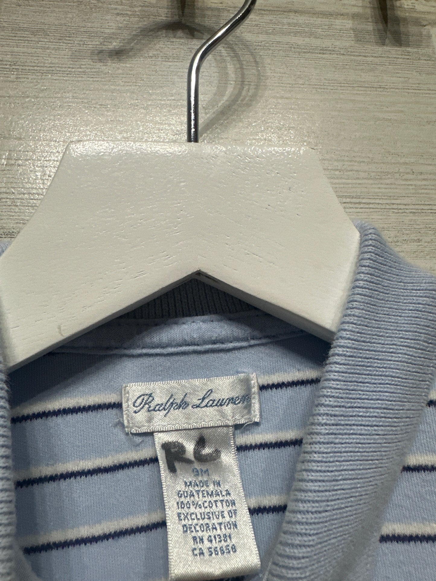 Size 9m Ralph Lauren Polo Striped Romper - Very Good Used Condition*