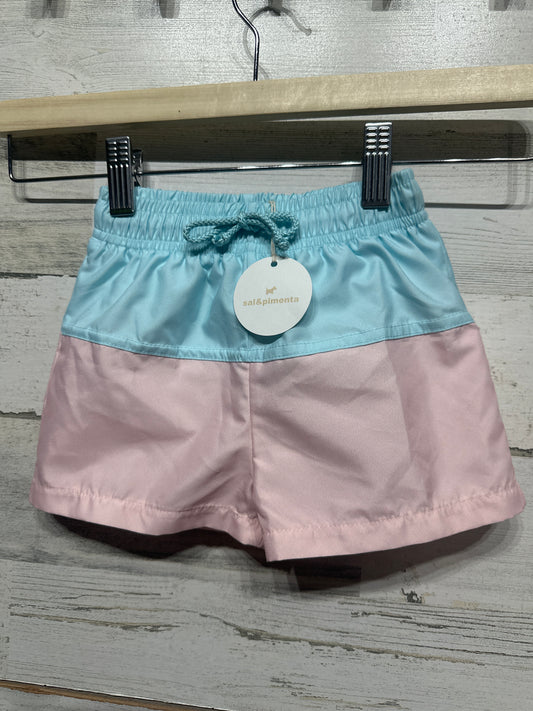 Size 2t Sal and Pimenta Pink and Blue Swim Trunks - New With Tags