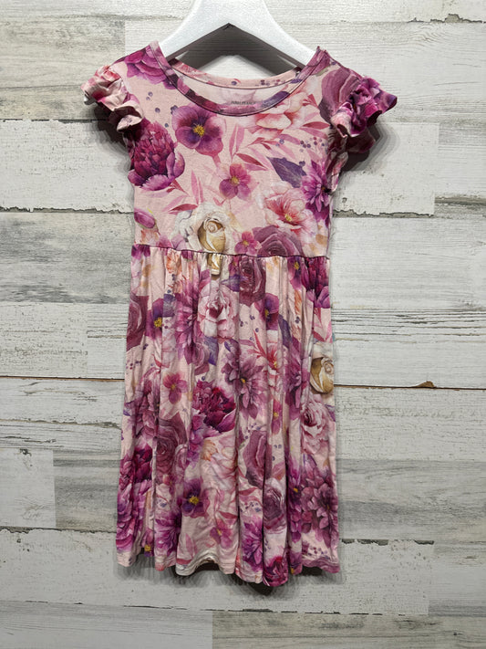 Girls Size 4t Posh Peanut Bamboo Floral Dress - Play Condition**