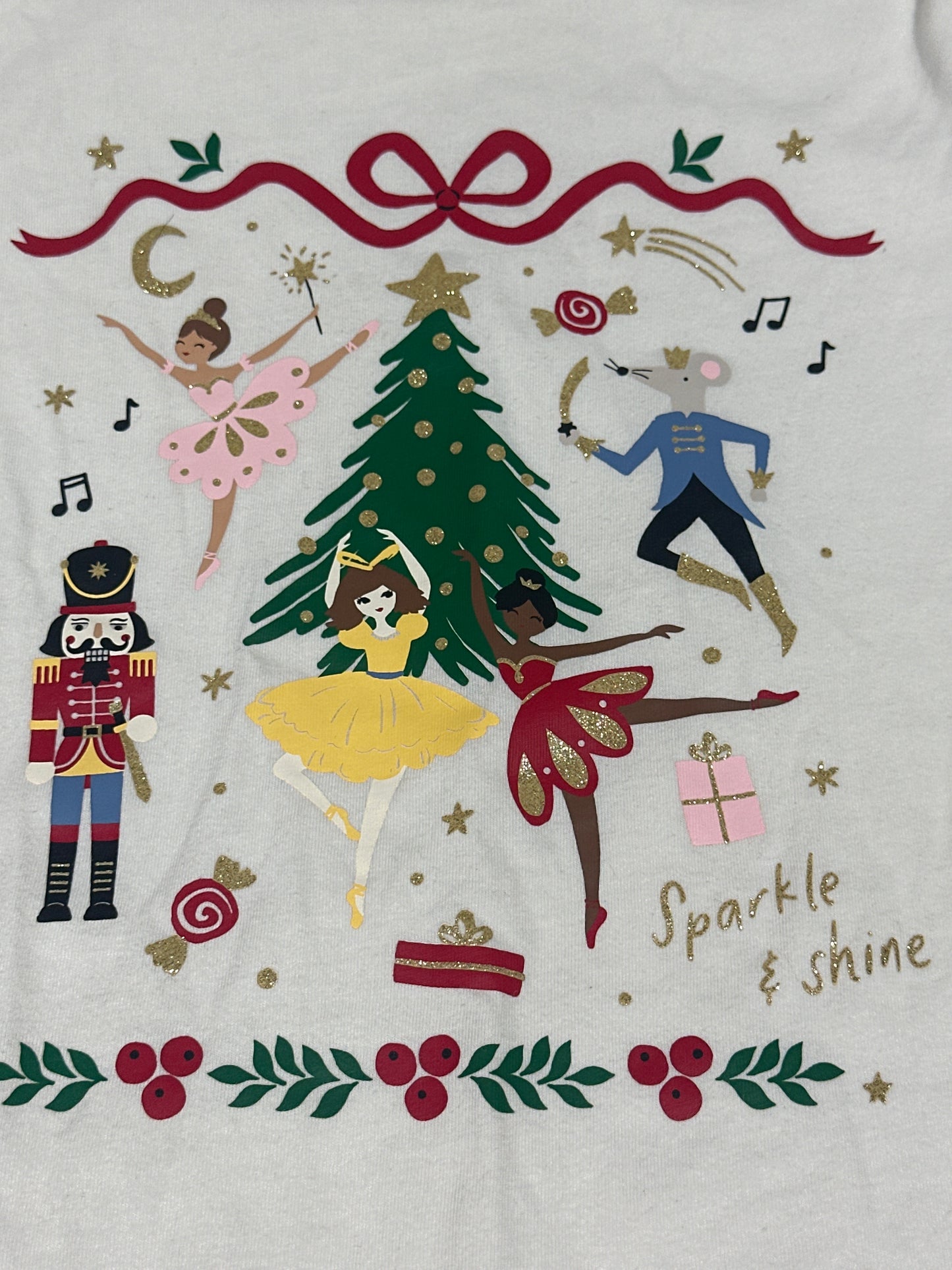 Nutcracker Holiday Time Shirt - Girls Size 5t - Good Used Condition
