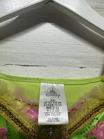 Girls Size 5-6 Years Disney Tinkerbell Dress - Very Good Used Condition