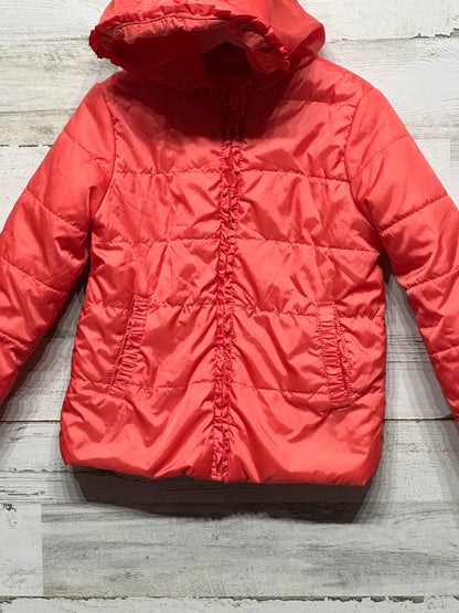 Girls Size 4/5 Copper Key Coral Puffer Jacket - Play Condition