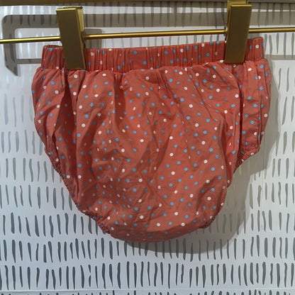 Girls Size 3-6m Matilda Jane polka dotted button bloomers - good used condition