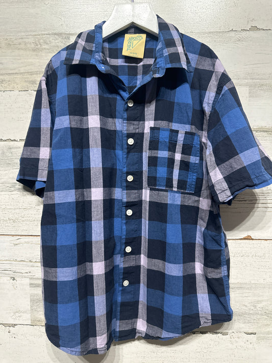 Boys Preowned Size 10-12 Thereabouts Plaid Button Up Shirt - Very Good Used Condition