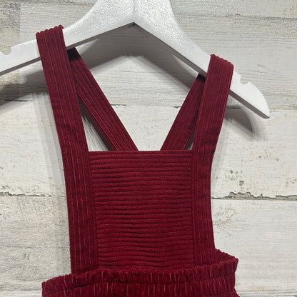 Girls Size 3t Wonder Nation Maroon Cord Jumper Dress - Very Good Used Condition