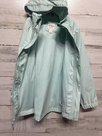 Size Medium Girls Hooded Water Resistant Lightly Lined Rain Jacket - Play Condition*