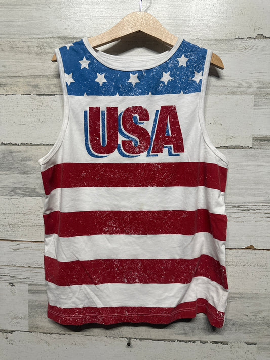 Boys Size Small 7/8 Hope and Wonder USA Sleeveless Shirt - Play Condition*