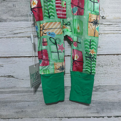 Size Newborn Birdie Bean bamboo green gift boxes convertible zip up romper - new with tags