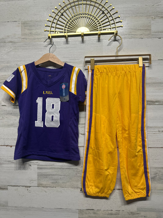 Boys 5t Fast Asleep Official Collegiate LSU Pajama Set - New With Tags