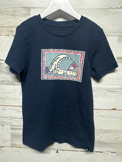 Boys Size 7 Quicksilver Navy Shirt - Very Good Used Condition