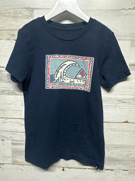 Boys Size 7 Quicksilver Navy Shirt - Very Good Used Condition