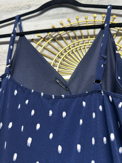 Women's Size Large Kaileigh Navy Dotted Jumpsuit - Very Good Used Condition