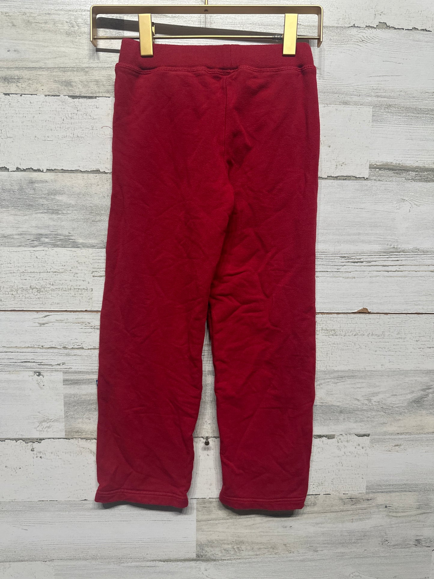 Boys Size 4t Kickee Pants Bamboo Blend Red Fleece Lined Sweatpants - Good Used Condition