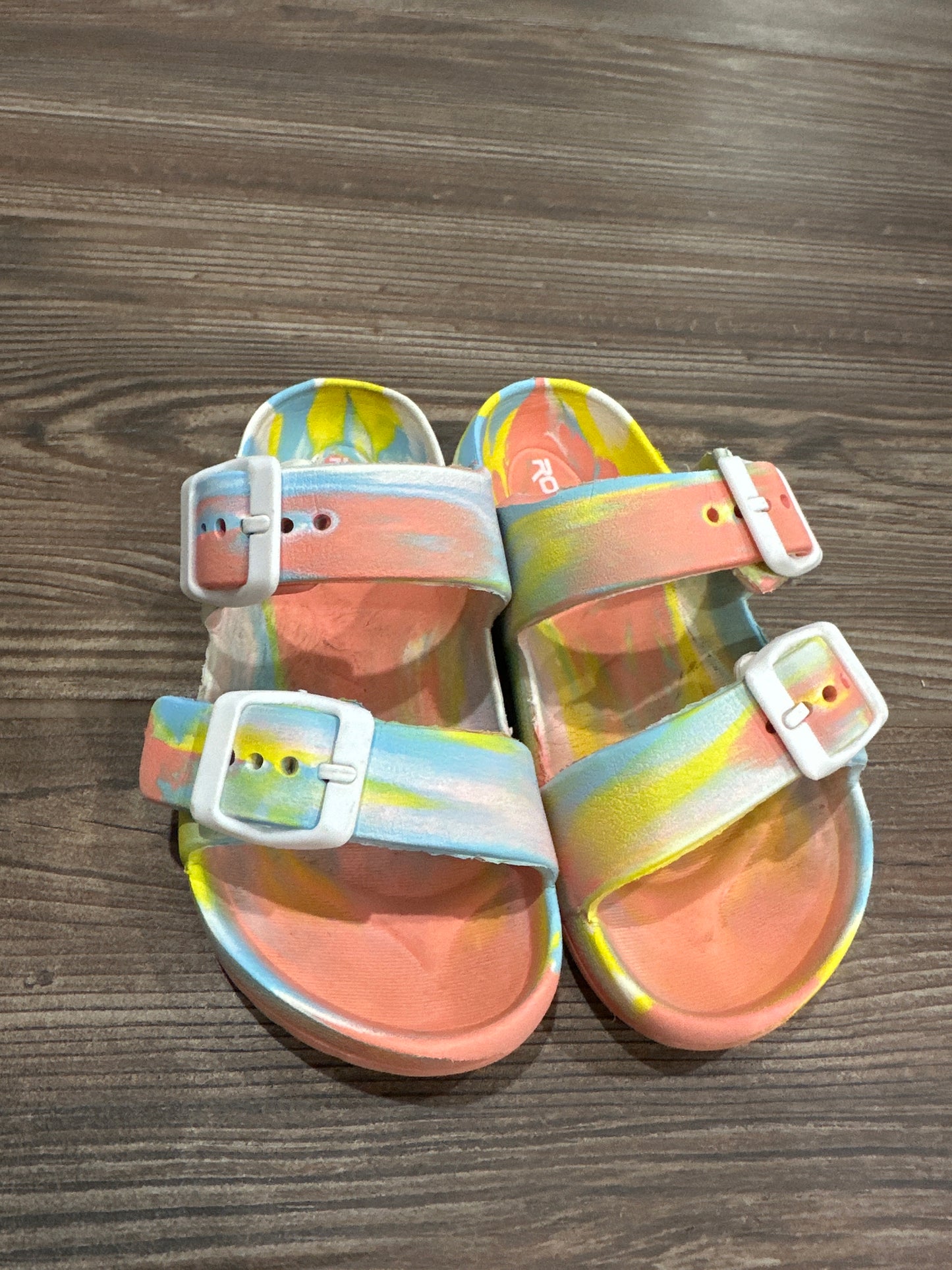 Girls Size 7/8 Toddler Rockin Slide Sandals - Good Used Condition