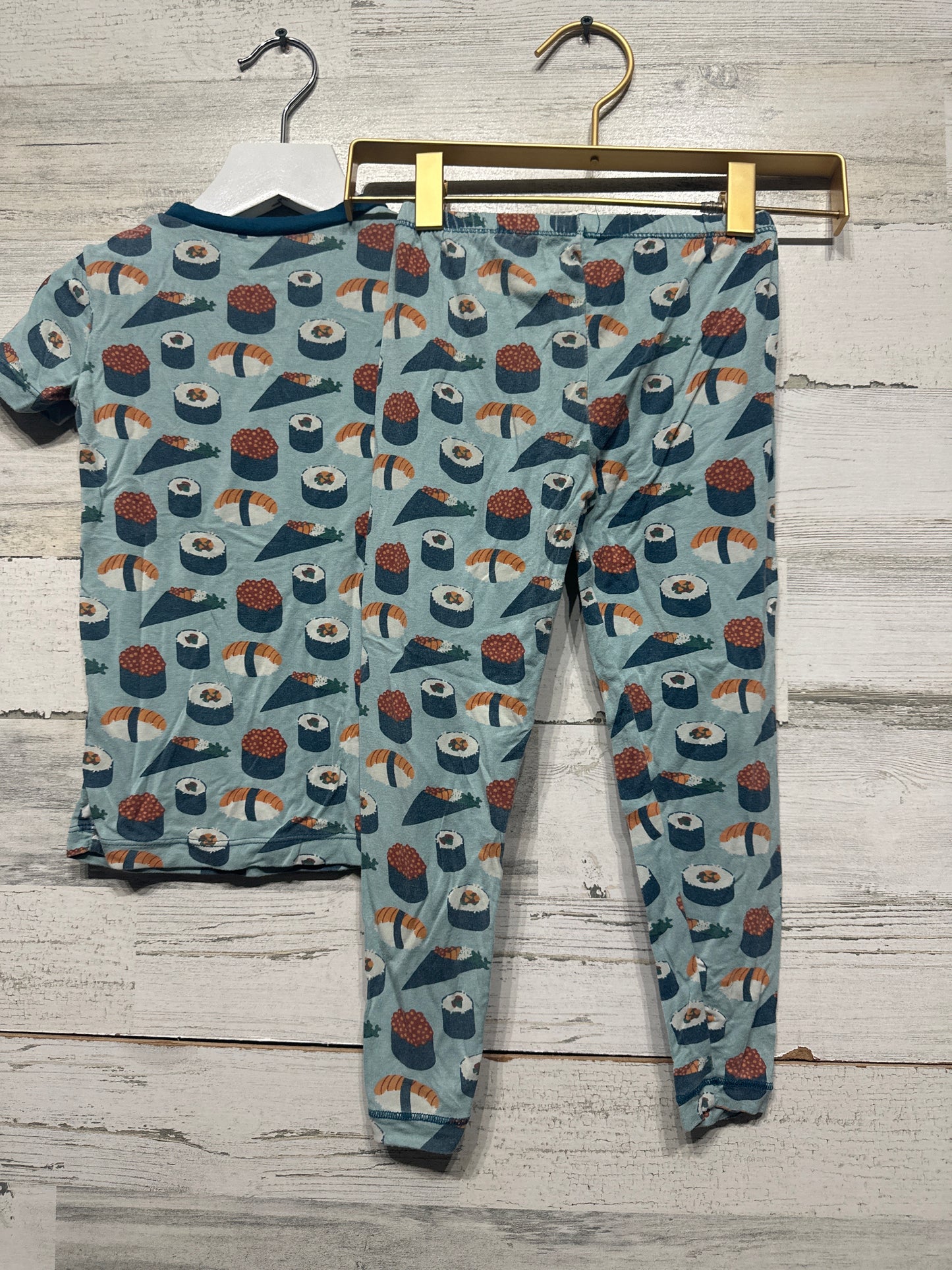 Boys Size 4t Kickee Pants Bamboo Sushi Print Pajama Set  - Good Used Condition