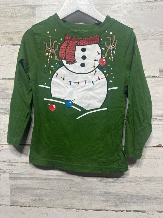 Size 3t Children’s Place Snowman Long Sleeve Shirt - Good Used Condition