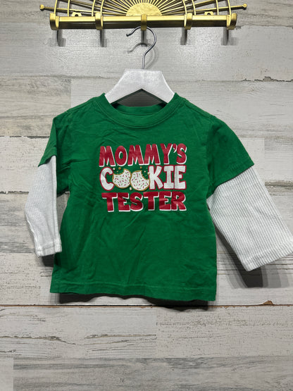 Boys Size 18m Holiday Time Mommy’s Cookie Tester Shirt - Good Used Condition