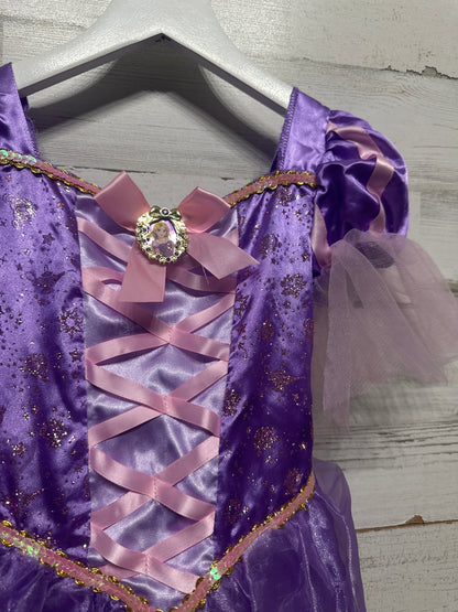 Girls Size 5-6 Years Disney Tangled Rapunzel Dress - Very Good Used Condition