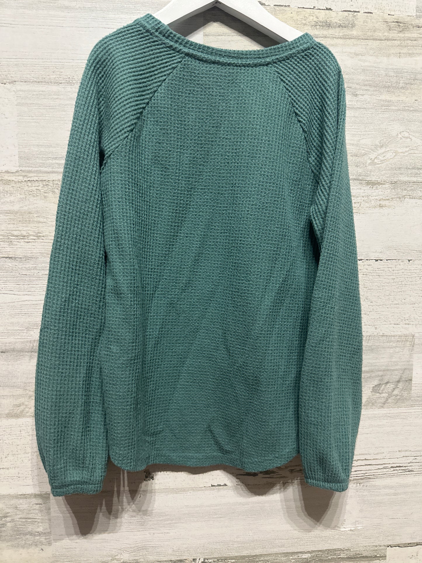 Girls Preowned Size 10-12 Large Cat & Jack Green Thermal Shirt - Good Used Condition*