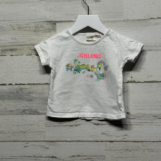 Girls Size 12-18m Zara Go To The Island Tee - Good Used Condition