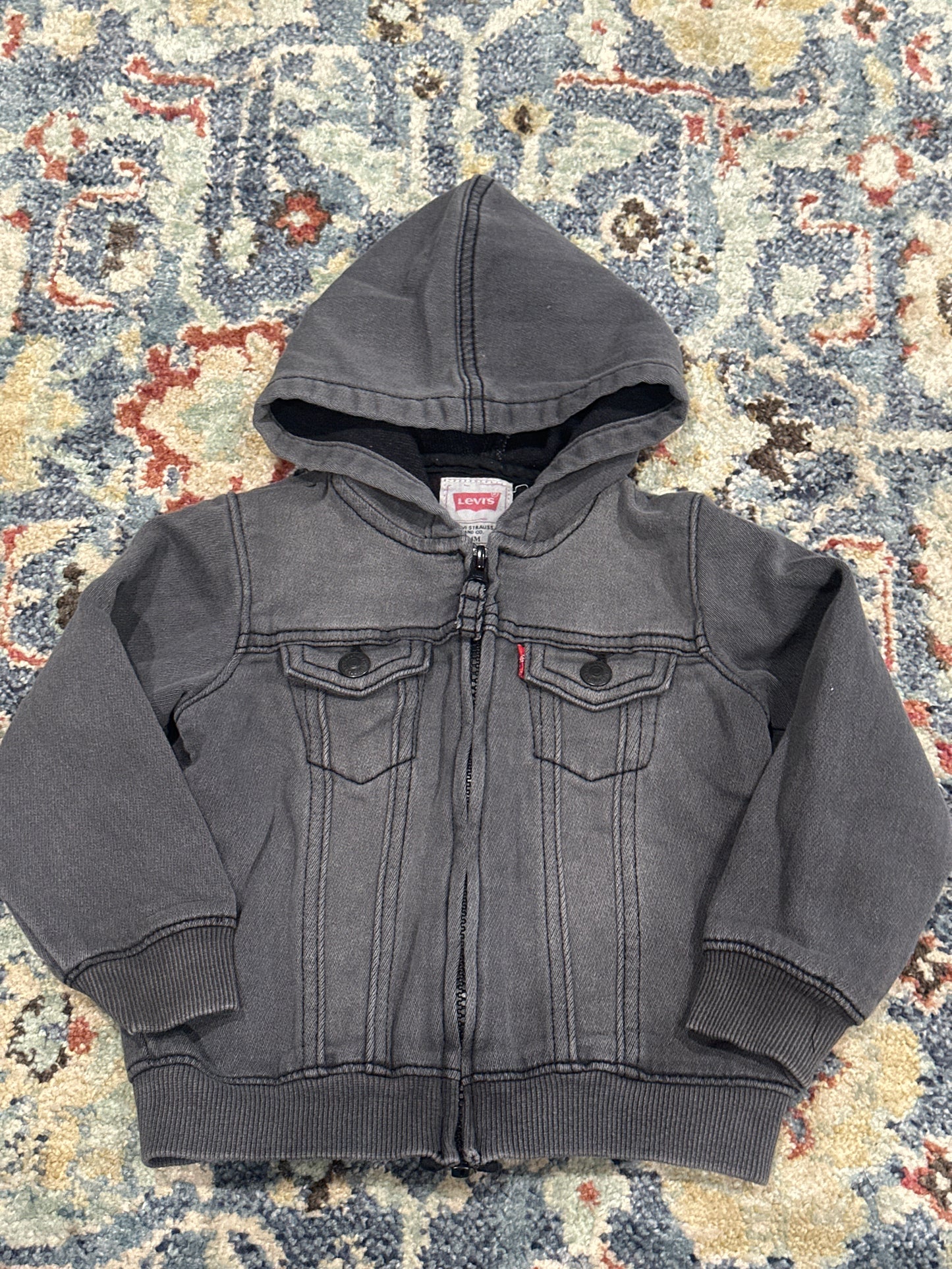 Levi’s Charcoal Jacket Boys Size 24m VGUC