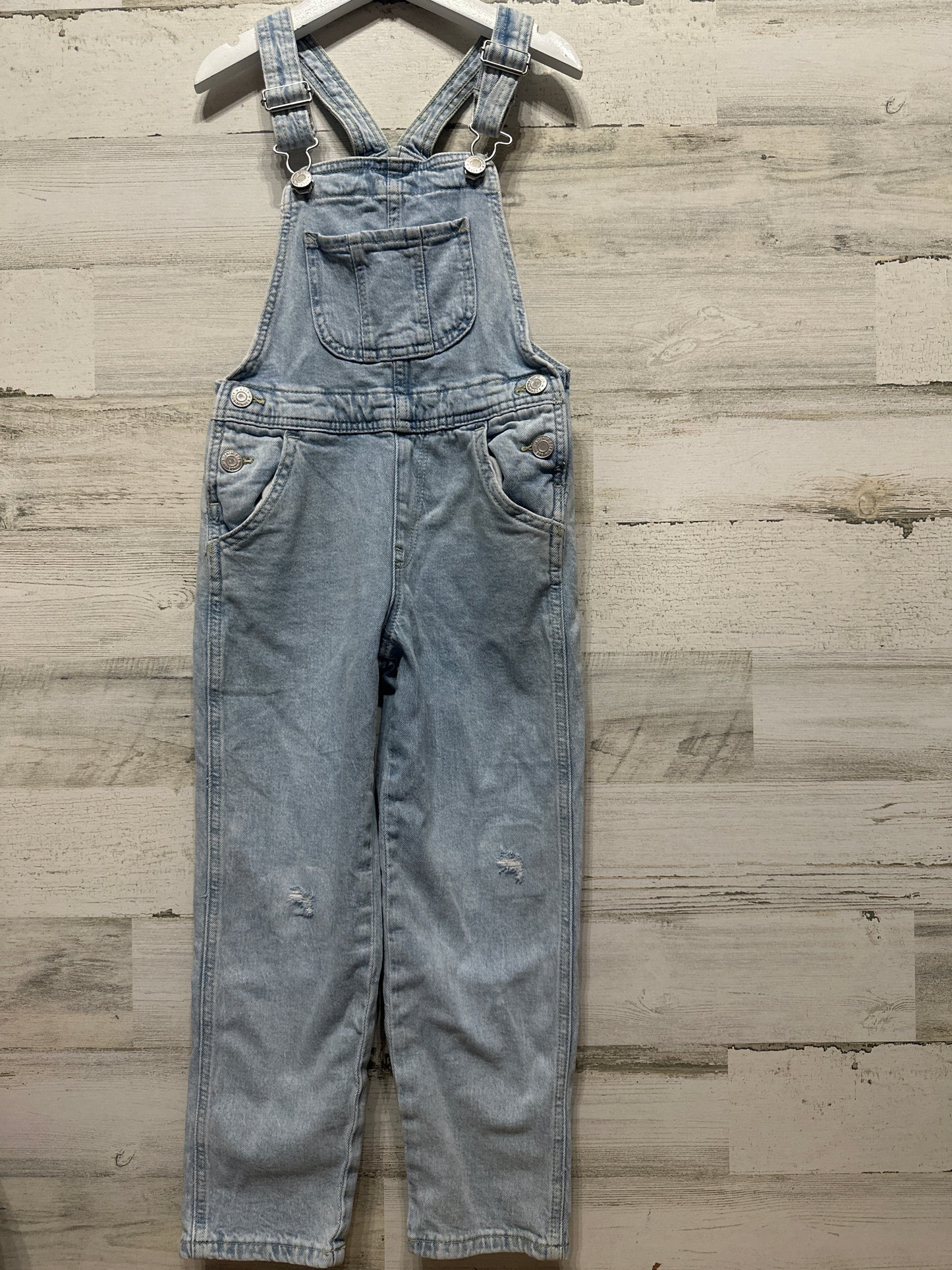 Girls Size 6 H&M Distressed Denim Overalls - Very Good Used Condition