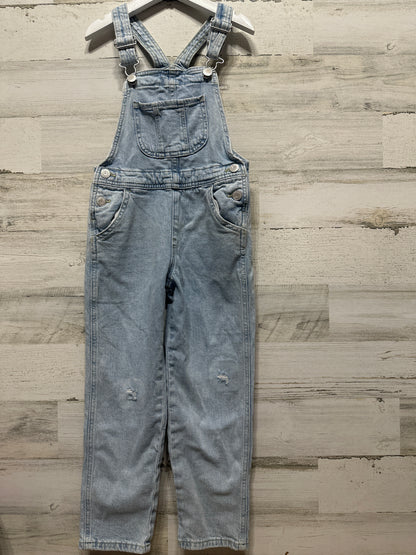 Girls Size 6 H&M Distressed Denim Overalls - Very Good Used Condition