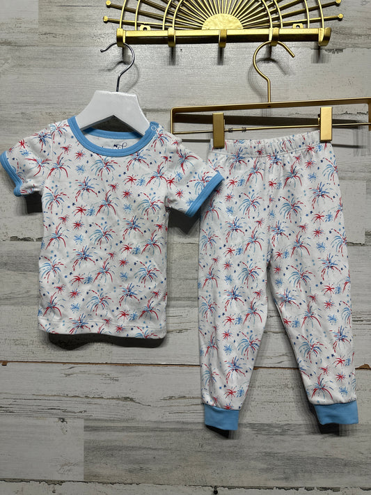 Boys Size 12m James and Lottie Fireworks Pima Cotton Pajama Set - New With Tags