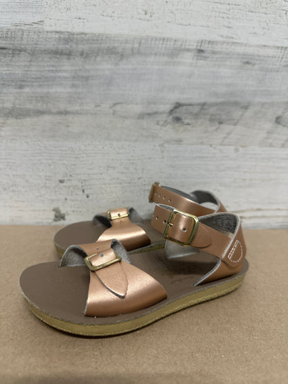 Girls Size 9 Toddler Sun San Rose Gold Surfer Sandals - Very Good Used Condition