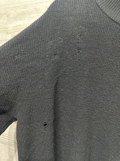 Women’s Large Fate Distressed Soft Black Sweater - Very Good Used Condition