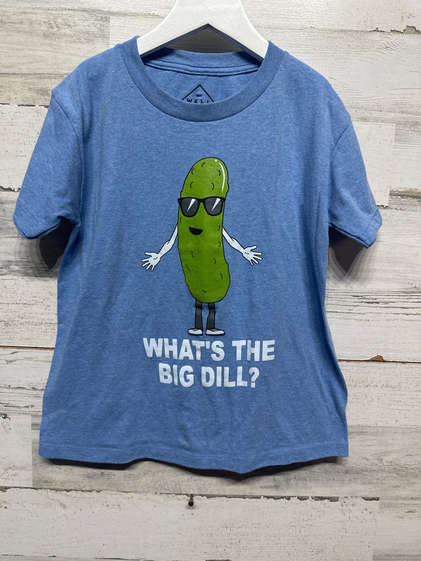 Boys Fits Like 6-7 Well Worn Los Angeles What's The Big Dill Pickle T-Shirt - Very Good Used Condition