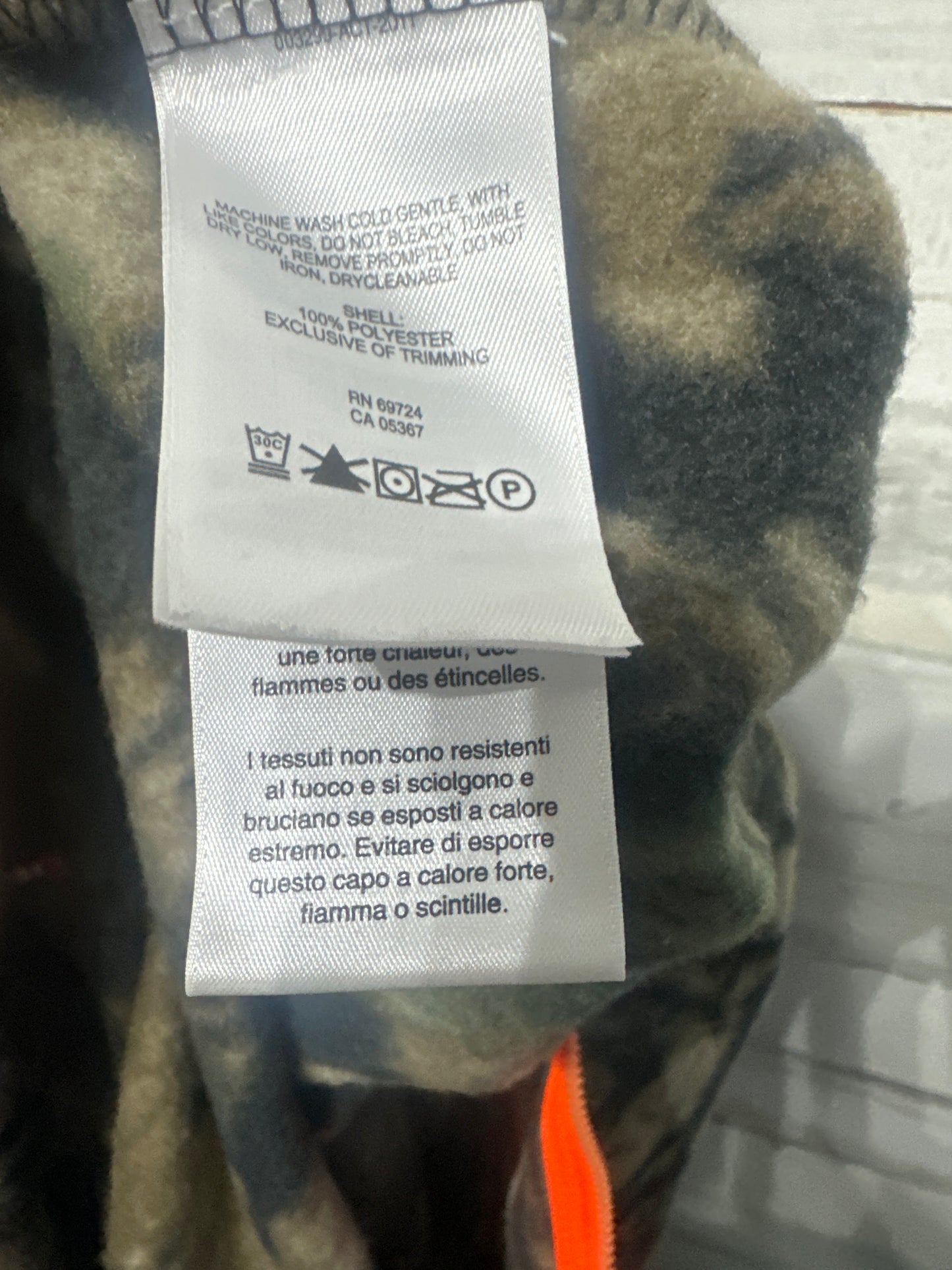 Columbia Snowtop Boys 18-24m Camo Fleece Hooded Bunting Suit VGUC