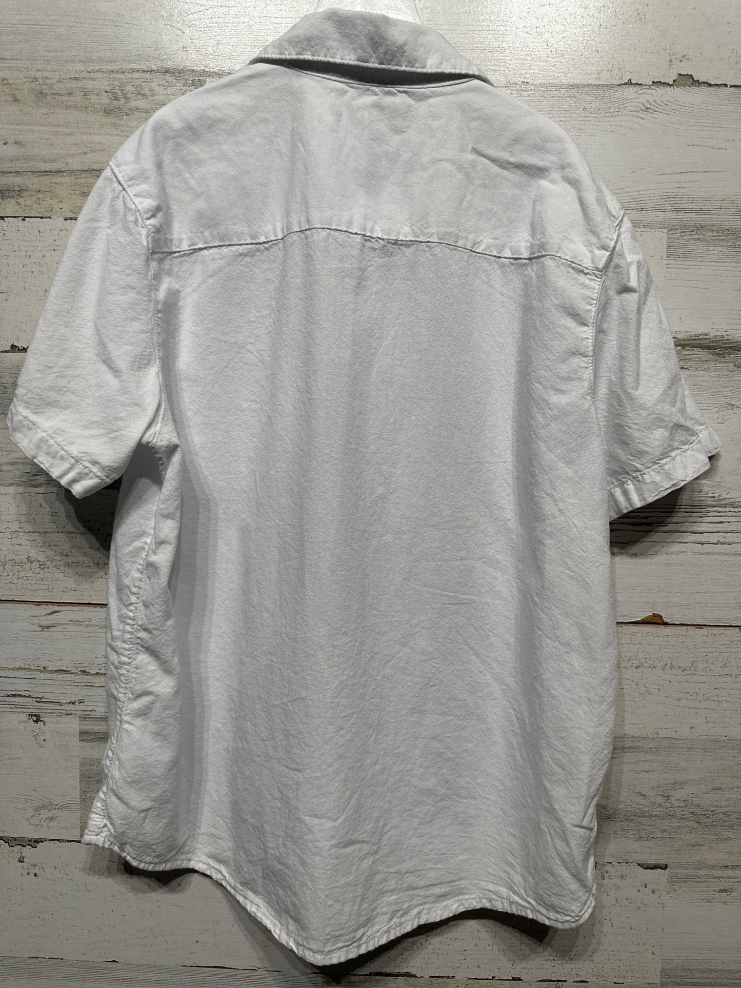 Boys Preowned Size 10-12 Husky (Large) Wonder Nation White Button Up Shirt - Good Used Condition