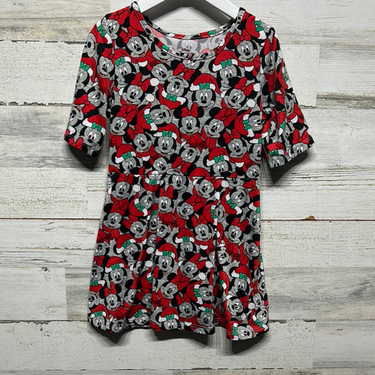 Girls Size 4-5 (XS) Minnie Mouse Holiday Dress - Good Used Condition