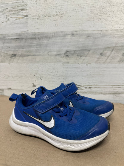 Size 13.5 (Youth) Nike StarRunner Blue Velcro Shoes - Play Condition*