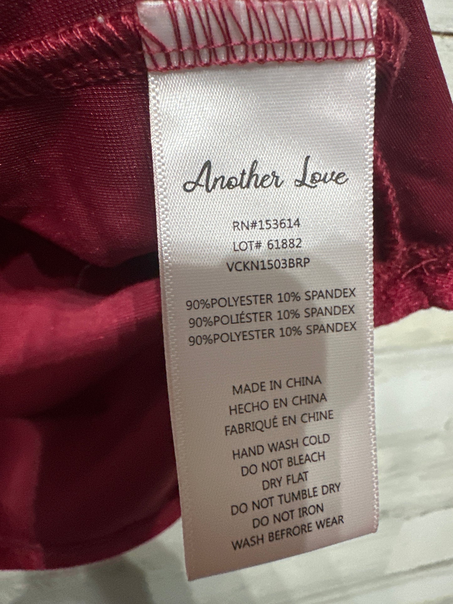 Women’s Large Another Love Velvet Sleeveless Shirt - Very Good Used Condition