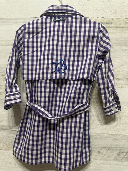 Girls Size 2t Prodoh Purple Plaid Fishing Dress - Very Good Used Condition