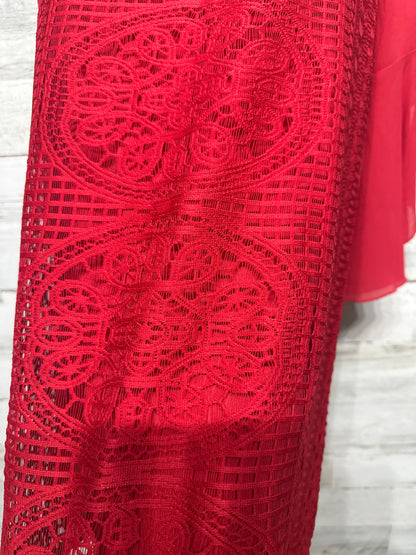 Girls Size 14 My Michelle Red Lace Dress - Very Good Used Condition