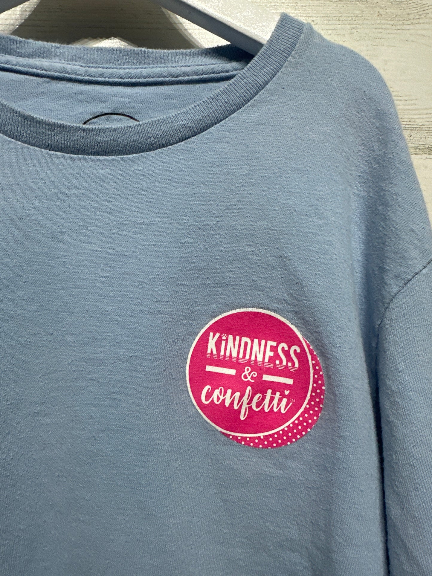 Women’s Size Small Kindness & Confetti Long Sleeve Shirt - Good Used Condition