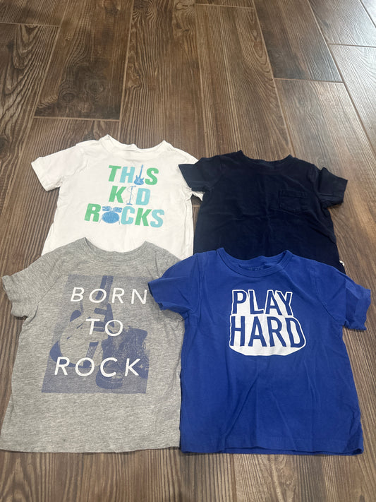 Boys Preowned Size 18-24m T-Shirt Lot (4 Pieces) - Good Used Condition