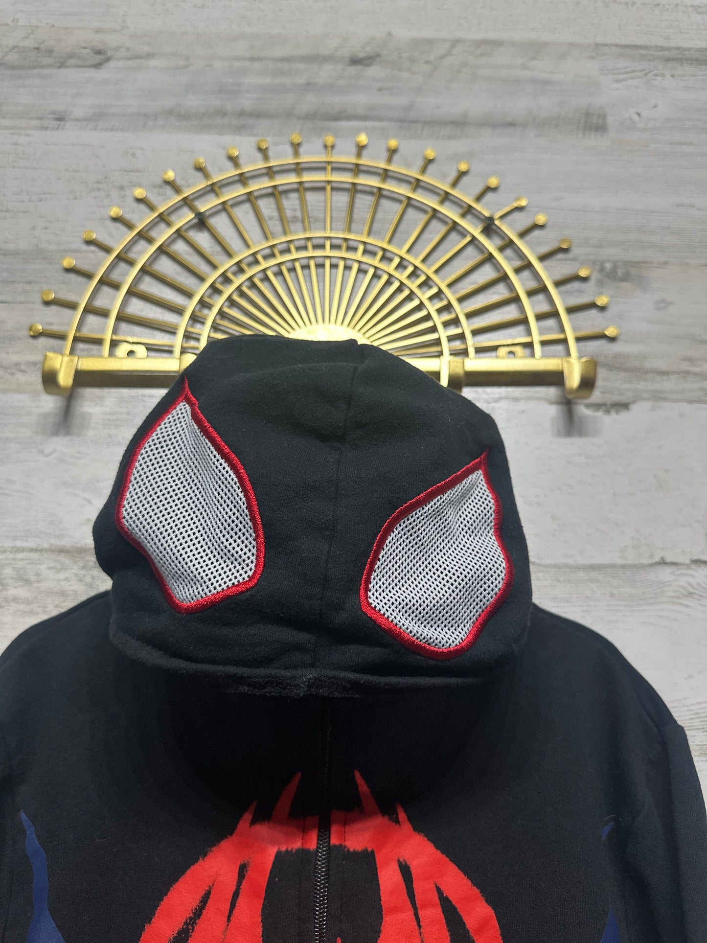 Boys Size Small (6-7) Spiderman Jacket with Mask in Hood - Very Good Used Condition